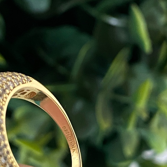 Brand New Rachel Zoe Gold over Sterling Silver 925 Cubic Zirconia size 7 ring - Picture 6 of 8